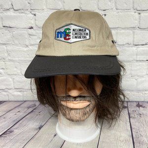 Vintage Hat Cap Strap Back Brown Black MCC Millennium Construction Contractors